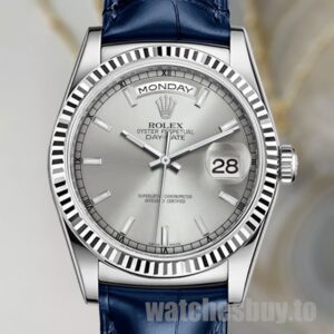 Rolex Day-Date m118139-0097 36mm Men's Leather Strap
