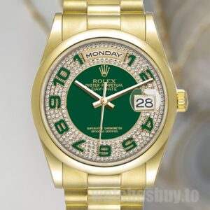 Rolex Day-Date Men's 36mm 118208 Green Dial