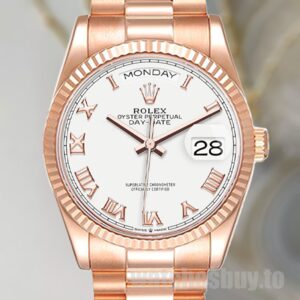Rolex Day-Date Men's 36mm m128235-0052 President Bracelet Rose Gold-tone