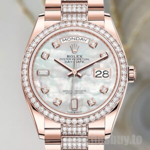 Rolex Day-Date Men's m128345rbr-0030 36mm Watch Rose Gold-tone
