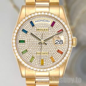Rolex Day-Date m128348rbr-0030 36mm Men's Gold-tone