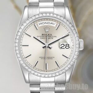 Rolex Day-Date m128349rbr-0001 36mm Men's Silver-tone Watch