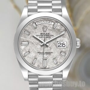 Rolex Day-Date 40mm Men's 228206 Meteorite Dial Silver-tone