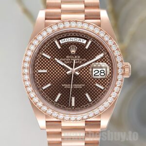 Rolex Day-Date Men's 40mm m228345rbr-0005 President Bracelet Brown Dial