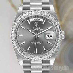 Rolex Day-Date 40mm m228349rbr-0041 Men's Automatic Grey Dial