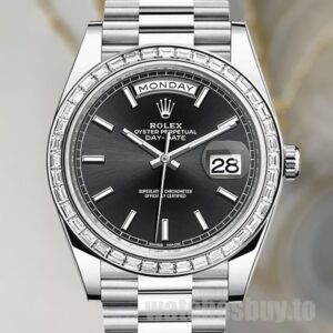 Rolex Day-Date 40mm m228396tbr-0024 Men's Silver-tone President Bracelet