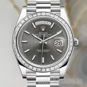 Rolex Day-Date m228396tbr-0023 Men's 40mm Dark Rhodium Dial