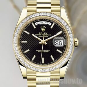 Rolex Day-Date m228398tbr-0004 40mm Men's Black Dial Watch