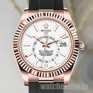 Rolex Sky-Dweller Men's 42mm m326235-0004 Rose Gold-tone White Dial