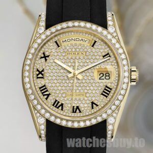 Rolex Day-Date Men's 118388 40mm Rubber Band Champagne Dial