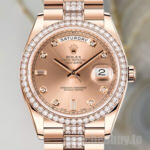 Rolex Day-Date Men's 128345 36mm Rose Gold Dial