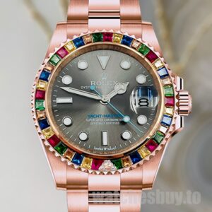 Rolex Yacht-Master 40mm 116695 Men's Rose Gold-tone Grey Dial