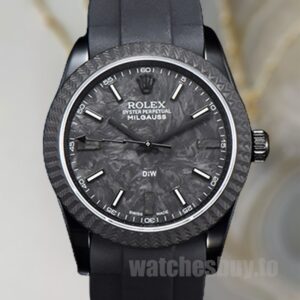 Rolex Milguass DIW Black Dial 36mm Rubber Band Black-tone