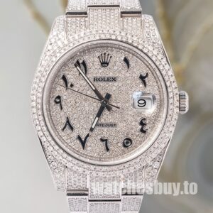Rolex Datejust 41mm Diamond Dial 116300 Silver-tone Oyster Bracelet