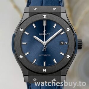 Hublot Classic Fusion 43mm/42mm/45mm 511.CM.7170.LR Men's Blue Dial Leather Strap