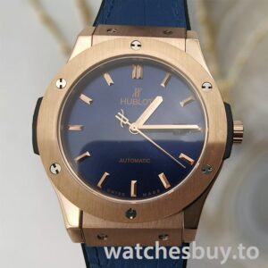 Hublot Classic Fusion 43mm/42mm/45mm 511.OX.7180.LR Men's Blue Dial Rose Gold-tone