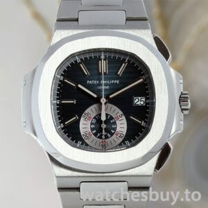 Patek Philippe Nautilus Men's 5980/1A-001 40mm Blue Dial Silver-tone