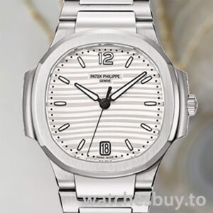 Patek Philippe Nautilus Ladies 32mm 7118/1A-010 White Dial Silver-tone