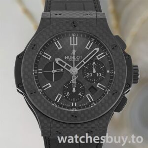 Hublot Big Bang 301.QX.1740.RX Men's 44mm Black-tone Leather Strap