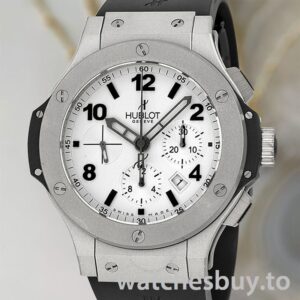 Hublot Big Bang Men 301.TI.450.RX 44mm Rubber Band White Dial