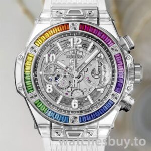 Hublot Big Bang 45mm 411.JX.4802.RT.4099 Men's Rubber Band Transparent