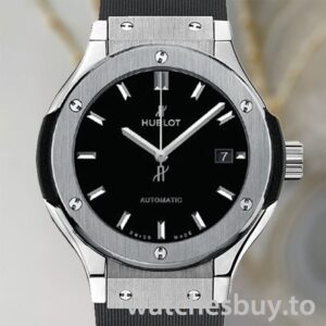 Hublot Classic Fusion 33mm 582.NX.1170.RX Ladies Black Dial Rubber Band