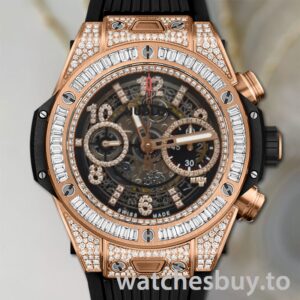 Hublot Big Bang 44mm 411.OX.1180.RX.0904 Men Skeleton Dial Diamonds