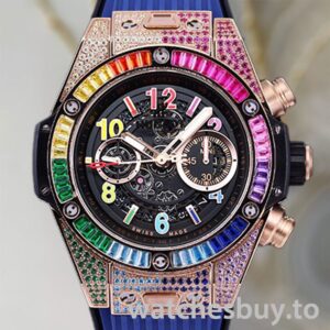 Hublot Big Bang Men 421.OX.1118.LR.0999-001 44mm Rubber Band Diamonds