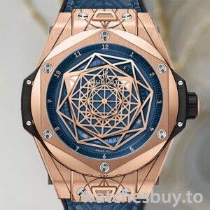 Hublot Big Bang Men 465.OS.7189.VR.1204.MXM19-001 44mm Leather Strap Blue Dial