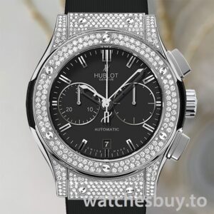 Hublot Classic Fusion 44mm 521.NX.9010.LR.1704 Men Diamonds Black Dial