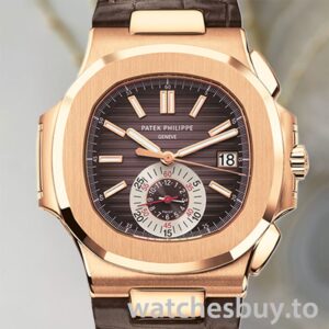 Patek Philippe Nautilus Men's 5980R-001 40mm Leather Strap