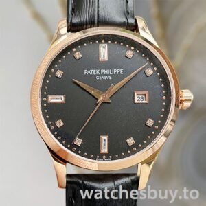 Patek Philippe Calatrava Men's 40mm CalatravaBKSL001 Rose Gold-tone Black Dial