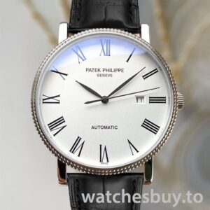 Patek Philippe Calatrava Men's 40mm CalatravaWRL006 Silver-tone White Dial