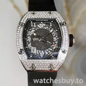 Richard Mille RM010 Around 50*42mm Men RM010-001 Diamond Bezel Transparent Dial