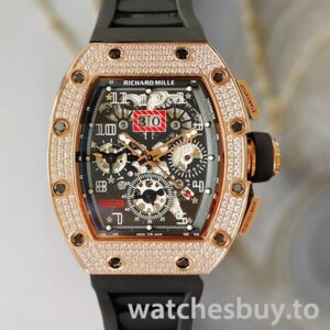 Richard Mille RM011 Around 45mm RM011-021 Men Diamond Bezel Rose Gold-tone