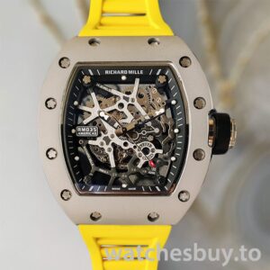 Richard Mille RM35 Men RM35-019 Around 48*40mm Skeleton Dial Silver-tone