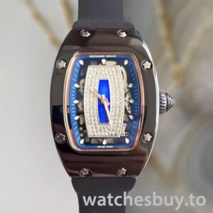 Richard Mille RM07-01 Ladies Around 31*45mm RM07-01-003 Rubber Band Blue With Diamonds Dial