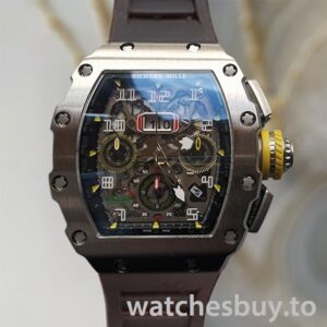 Richard Mille RM011 Men Around 50*40mm RM011-003 Silver-tone Stainless Steel