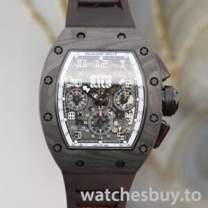 Richard Mille RM011 RM011-011 Men Around 50*42mm Transparent Dial Rubber Band