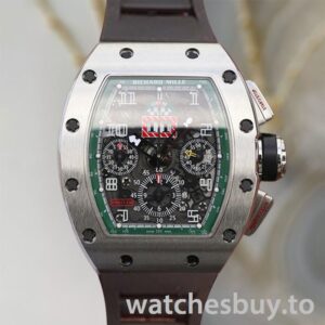 Richard Mille RM011 Around 50*42mm Men RM011-016 Rubber Band Stainless Steel