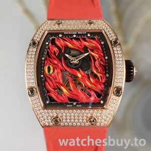 Richard Mille RM26-02 Around 50*42mm Men RM26-02-003 Rose Gold Rubber Band