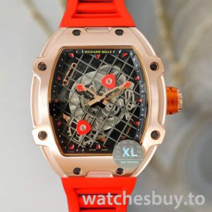 Richard Mille RM27-04 RM27-04-010 Around 38*48mm Men Rose Gold-tone