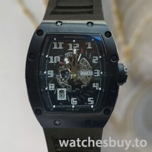 Richard Mille RM030 RM030-001 Around 50*42mm Men Rubber Band Transparent Dial