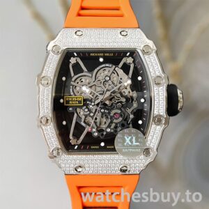Richard Mille RM35-02 Men RM35-02-022 Around 45mm Silver-tone Transparent Dial