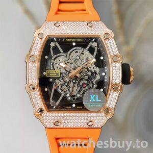 Richard Mille RM35-02 RM35-02-026 Around 45mm Men Transparent Dial Rubber Band