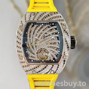 Richard Mille RM51-02 Around 48*40mm Ladies RM51-02-006 Rubber Band Diamond Paved Dial