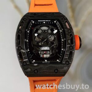 Richard Mille RM052 Men Around 50*43mm RM052-008 Black Skull Dial Mechanical