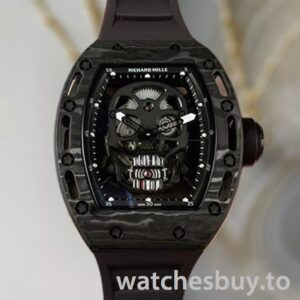 Richard Mille RM052 Men Around 50*43mm RM052-010 Mechanical Black Skull Dial