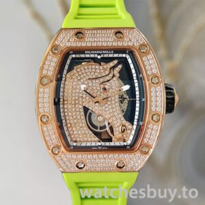 Richard Mille RM52-02 RM52-02-010 Around 43mm Men Rose Gold-tone/Silver-tone
