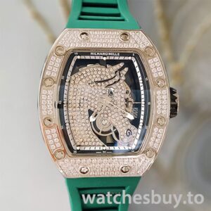 Richard Mille RM52-02 Men Around 43mm RM52-02-016 Horse Dial Diamond Bezel